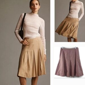 Anthropologie Elevenses Panneled Stitch Skirt